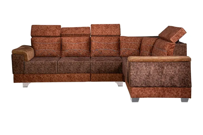 VIVDeal The Combination Brown L Corner Sofa Set